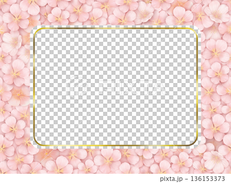 桜のフレーム　B-1 136153373