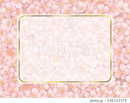 桜のフレーム　B-2 136153374