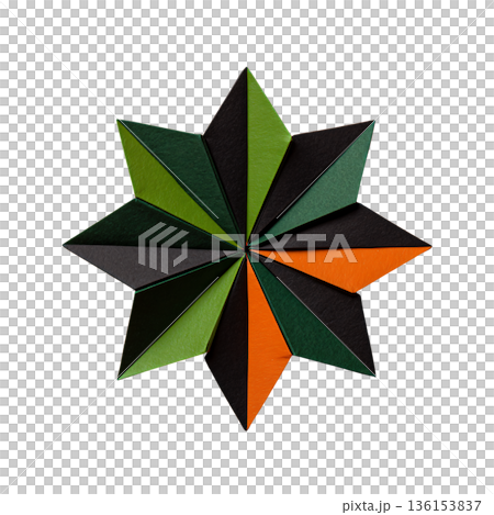 白色背景上的摺紙手裡劍材料 136153837