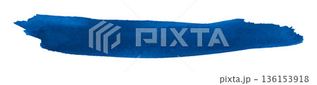 blue watercolor background. Artistic hand paint. Isolated on transparent background. 136153918