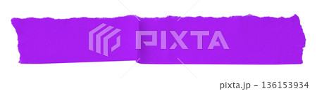 purple crumpled torn tape isolated on transparent background. purple crumpled torn tape isolated on transparent background. 136153934