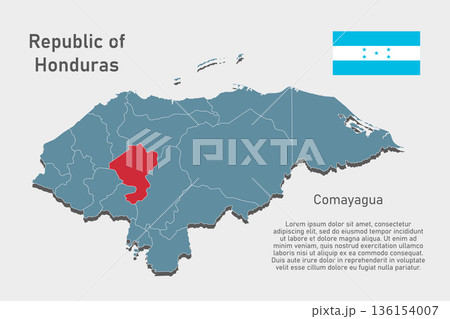 Vector map of Honduras - Comayagua Department 136154007
