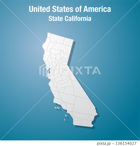 California state divided into counties, the USA California state divided into counties, the USA 136154027