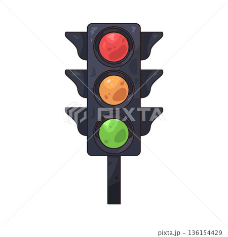 illustration of traffic light illustration of traffic light 136154429