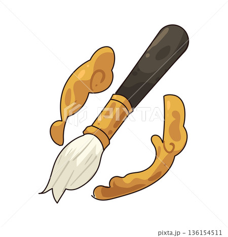 illustration of Calligraphy Brush illustration of Calligraphy Brush 136154511