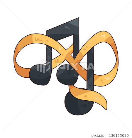 illustration of Double Music Noteのイラスト素材 [136155050] - PIXTA