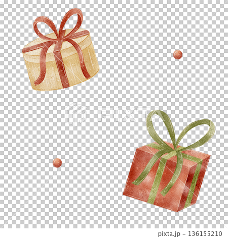 Pattern gift boxes red green colors, surprise birthdays, Christmas. Watercolor illustrations in childish style. Seamless print hand-drawn on isolated background for textiles, fabrics baby, packaging Pattern gift boxes red green colors, surprise birthdays, Christmas. Watercolor illustrations in childish style. Seamless print hand-drawn on isolated background for textiles, fabrics baby, packaging 136155210