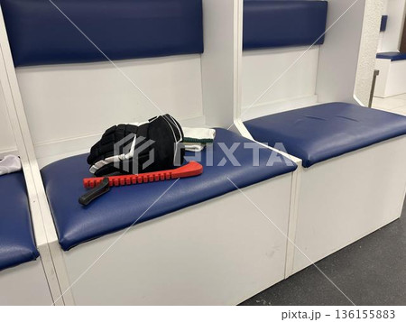 skate guard on the seat in locker room skate guard on the seat in locker room 136155883