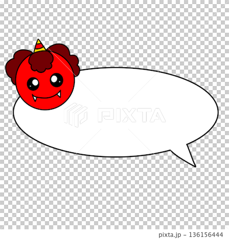 Demon speech bubble 136156444