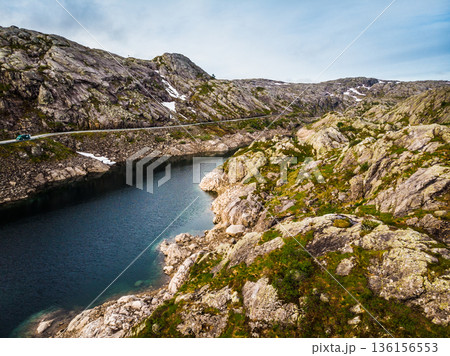 Norwegian fjord landscape 136156553