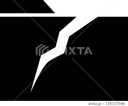 Breach Icon Representing Data Leak, Structural Crack, or Digital Disruption 136157096