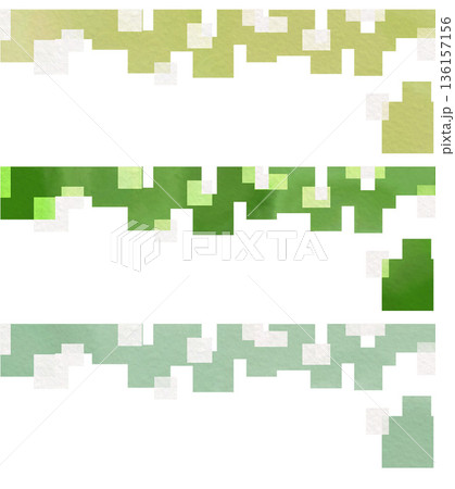 新緑をイメージした緑系ドットラインフレームセット 水彩風の手描き素材でエコや自然のコラムに 新緑をイメージした緑系ドットラインフレームセット 水彩風の手描き素材でエコや自然のコラムに 136157156