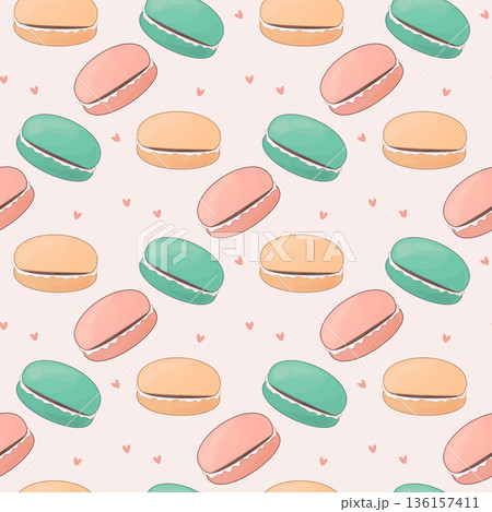 pattern with macaroons pattern with macaroons 136157411
