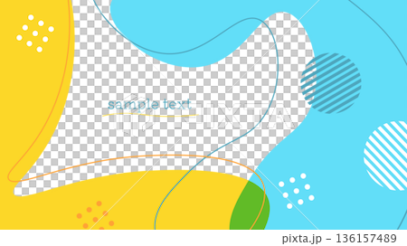 Summer color stylish fluid shape frame Summer color stylish fluid shape frame 136157489