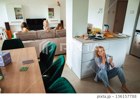 Hideout moments in a cozy living space 136157788