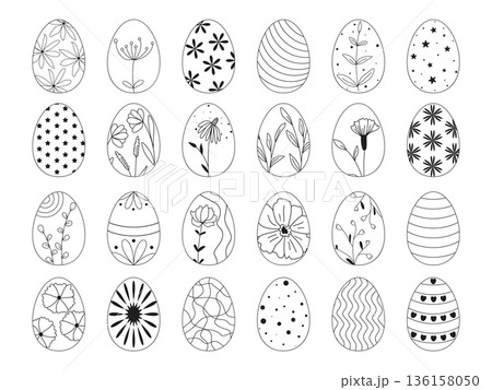 Ink silhouette Easter egg set Ink silhouette Easter egg set 136158050
