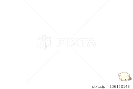 社内資料に使える 右下ワンポイントの やさしい動物イラスト(申し訳ありません) 社内資料に使える 右下ワンポイントの やさしい動物イラスト(申し訳ありません) 136158148