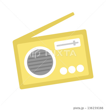 黄色のラジオ　イラスト 136159166