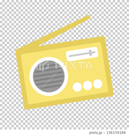 黄色のラジオ　イラスト 136159166