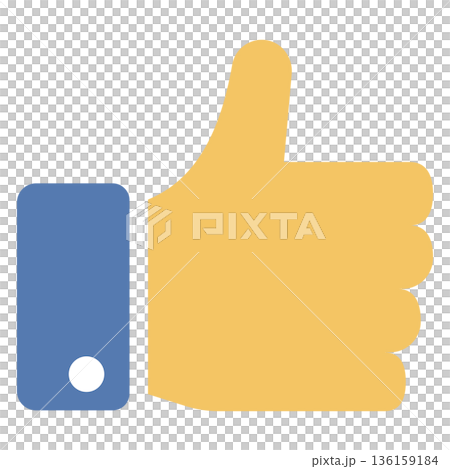 現代配色方案的讚向量圖標,表示贊同或高度評價 現代配色方案的讚向量圖標,表示贊同或高度評價 136159184