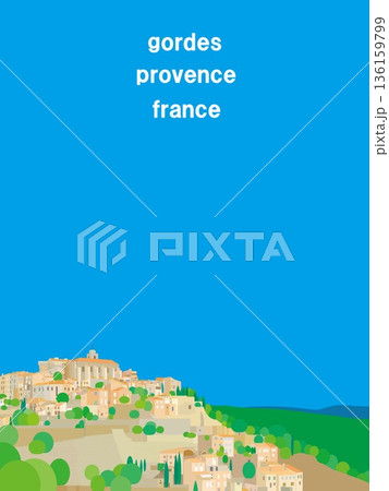 ゴルド gordes プロヴァンス provence フランス france 春風景 ゴルド gordes プロヴァンス provence フランス france 春風景 136159799