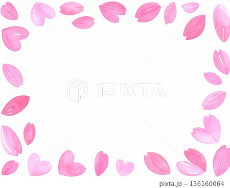 桜吹雪　水彩 136160064