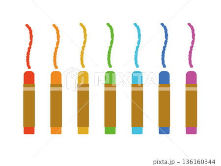 7色のクレヨンセット 7色のクレヨンセット 136160344