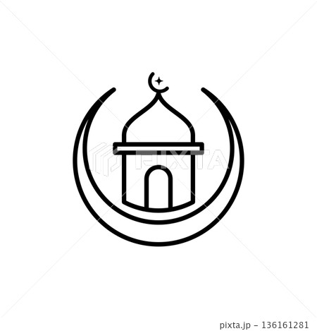 Mosque Islamic logo icon 136161281