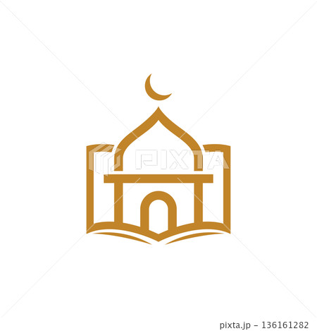Mosque Islamic logo icon 136161282