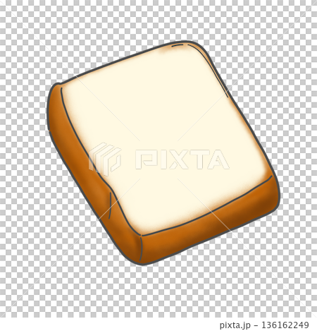 Color illustration of bread 136162249