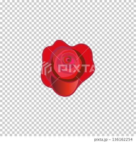 Illustration of a red rose 136162254