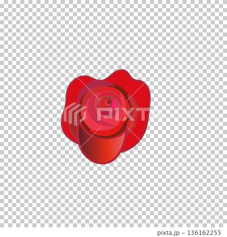 一朵紅色玫瑰的例證 一朵紅色玫瑰的例證 136162255