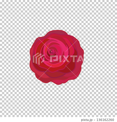 赤いバラのイラスト 赤いバラのイラスト 136162260