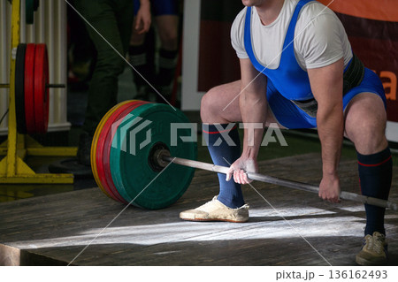 Deadlift exercise 136162493