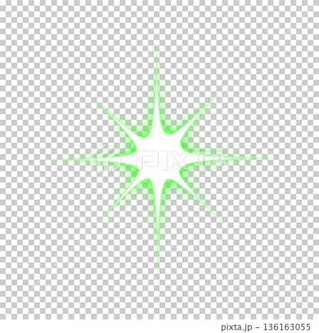 緑色の強い光のエフェクト 136163055