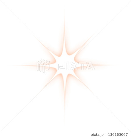 薄いオレンジ色の強い光のエフェクト 136163067