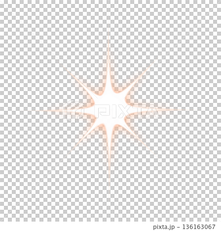 薄いオレンジ色の強い光のエフェクト 136163067