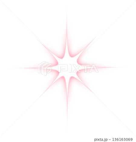 ピンク色の強い光のエフェクト ピンク色の強い光のエフェクト 136163069