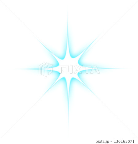 水色の強い光のエフェクト 136163071