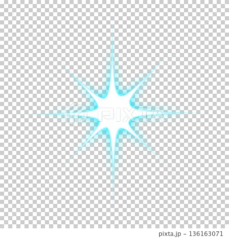 水色の強い光のエフェクト 136163071