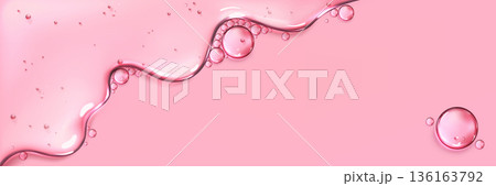 Transparent gel serum liquid texture with bubbles 136163792