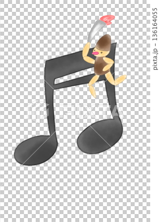 帶有火炬傳遞者的音符 136164055