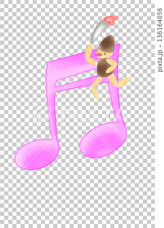 帶有火炬傳遞者的音符 136164056