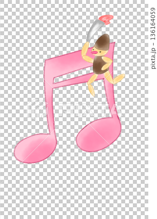 帶有火炬傳遞者的音符 136164059