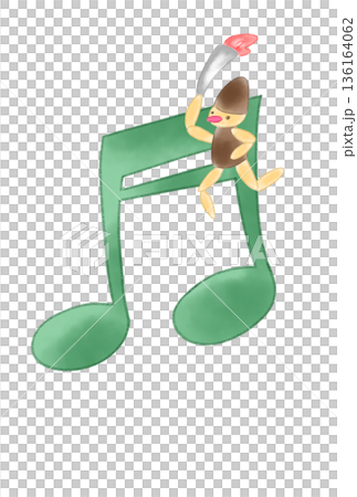帶有火炬傳遞者的音符 136164062