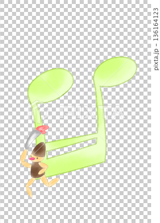 Musical note with torch runner Musical note with torch runner 136164123