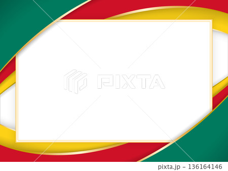 horizontal frame and border with Cameroonian flag 136164146
