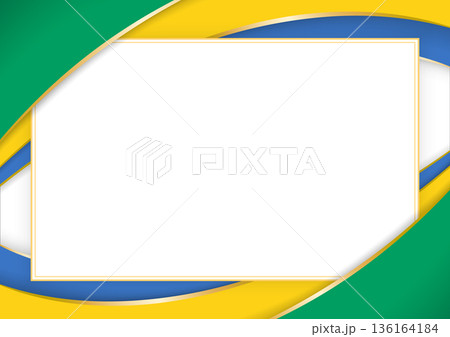 horizontal frame and border with Gabonese flag 136164184