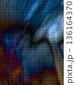Abstract multicolor textured background with halftone dots. Dynamic movement and contemporary art concept for design and print. Multilayered, rich, dark artistic backdrop. 136164370