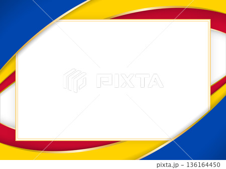 horizontal frame and border with Moldovan flag horizontal frame and border with Moldovan flag 136164450